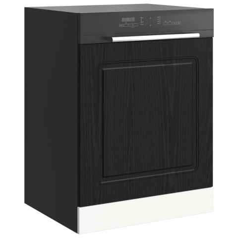 VidaXL Front do zmywarki Kalmar Czarny Dąb 60 x 1,5 x 57 cm