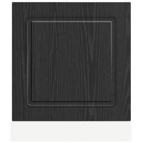 VidaXL Front do zmywarki Kalmar Czarny Dąb 60 x 1,5 x 57 cm