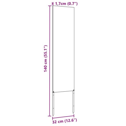 EKRAN ZAPEWNIAJĄCY PRYWATNOŚĆ W OGRODZIE CZARNY 32X1,7X140CM
