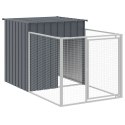 BUDA DLA PSA Z WYBIEGIEM ANTRACYTOWA 110X1221X110CM STAL