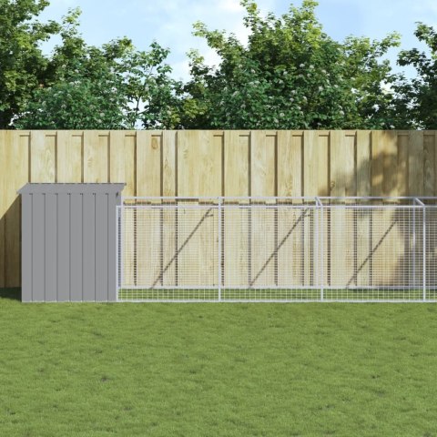 BUDA DLA PSA Z WYBIEGIEM JASNOSZARA 110X1017X110CM STAL