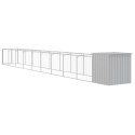 BUDA DLA PSA Z WYBIEGIEM JASNOSZARA 110X1017X110CM STAL