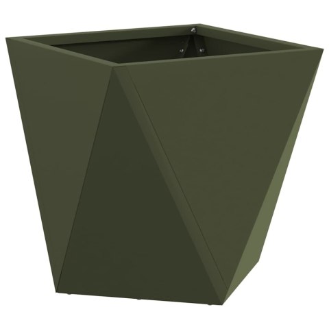 DONICA 2 SZT. ZIELONY OLIWKOWY 30 X 30 X 30 CM STAL