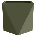DONICA 2 SZT. ZIELONY OLIWKOWY 50 X 50 X 50 CM STAL