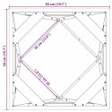 DONICA 2 SZT. ZIELONY OLIWKOWY 50 X 50 X 50 CM STAL