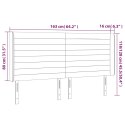 VidaXL Zagłówek do łóżka z LED, czarny, 163x16x118/128 cm, tkanina