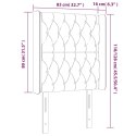 VidaXL Zagłówek do łóżka z LED, różowy, 83x16x118/128 cm, aksamit