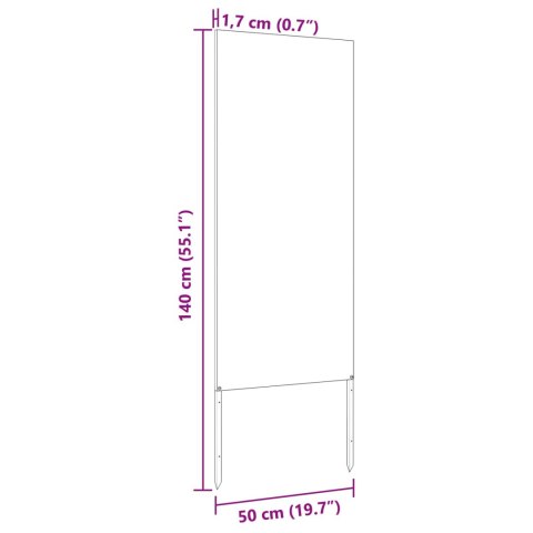 EKRAN ZAPEWNIAJĄCY PRYWATNOŚĆ W OGRODZIE SREBRNY 50X140CM