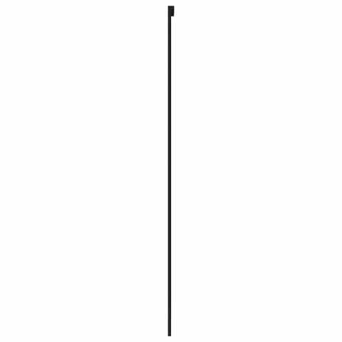 VidaXL Drzwi przesuwne, czarne, 90x205 cm, szkło hartowane, aluminium