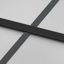 VidaXL Drzwi przesuwne, czarne, 90x205 cm, szkło hartowane, aluminium