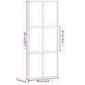 VidaXL Drzwi przesuwne, czarne, 90x205 cm, szkło hartowane, aluminium
