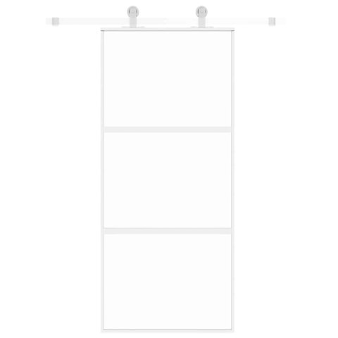 VidaXL Drzwi przesuwne, złote, 90x205 cm, szkło hartowane i aluminium