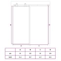 VidaXL Drzwi przesuwne, złote, 90x205 cm, szkło hartowane i aluminium