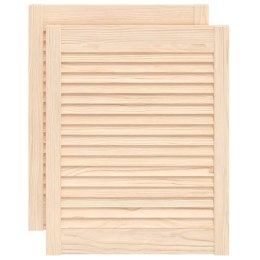 VidaXL Drzwi żaluzjowe do szafki, 2 szt., 61,5x49,4 cm, drewno sosnowe