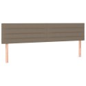 VidaXL Zagłówek do łóżka z LED, taupe, 160x5x78/88 cm, tkanina