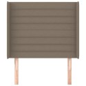 VidaXL Zagłówek uszak, taupe, 83x16x118/128 cm, tkanina