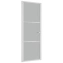 VidaXL Drzwi wewnętrzne, 76x201,5 cm, białe, matowe szkło i aluminium