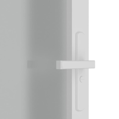 VidaXL Drzwi wewnętrzne, 76x201,5 cm, białe, matowe szkło i aluminium