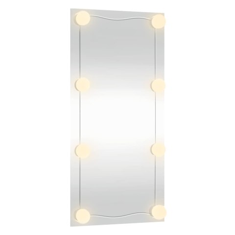 VidaXL Lustro ścienne z LED, 30x60 cm, szklane, prostokątne