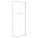 VidaXL Drzwi wewnętrzne, 93x201,5 cm, białe, szkło ESG i aluminium