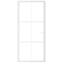 VidaXL Drzwi wewnętrzne, 93x201,5 cm, białe, szkło ESG i aluminium