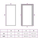 VidaXL Drzwi wewnętrzne, 93x201,5 cm, białe, szkło ESG i aluminium