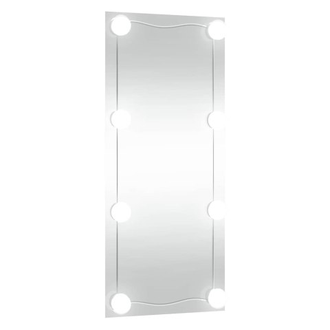 VidaXL Lustro ścienne z LED, 40x80 cm, szklane, prostokątne