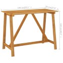 VidaXL Ogrodowy stolik barowy, 140x70x104 cm, lite drewno akacjowe