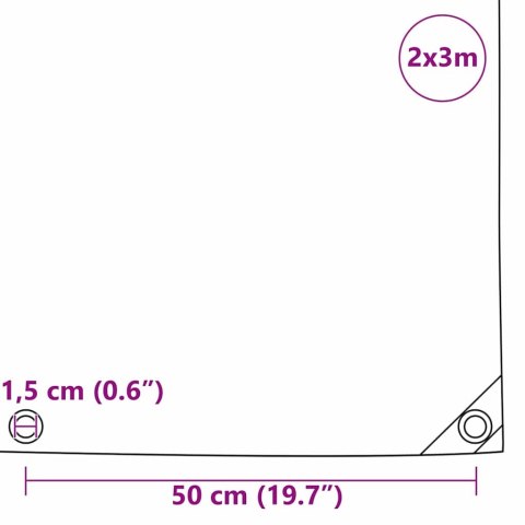 PLANDEKA PŁACHTA 650G/M² BEŻOWY 2X3M PŁÓTNO Z POWŁOKĄ PVC