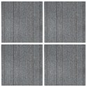 VidaXL Płytka dywanowa Jasnoszary z paskiem 50 x 50 cm 4 pcs