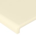 VidaXL Zagłówek do łóżka z LED kremowy 83x16x118/128 cm sztuczna skóra