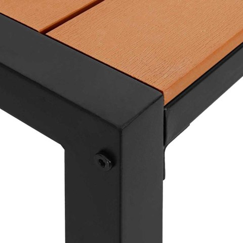 VidaXL Ławka ogrodowa Brązowy 100 x 28 x 45cm Stal
