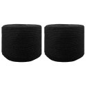 VidaXL Lina 2 pcs Czarny Bawełna