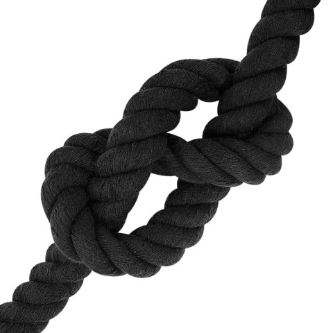 VidaXL Lina Czarny 4 x 4 x 2500 cm Bawełna