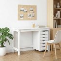 VidaXL Zestaw biurka i szafki na kółkach MOSS 2 pcs Biały