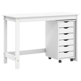 VidaXL Zestaw biurka i szafki na kółkach MOSS 2 pcs Biały