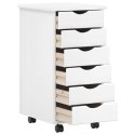 VidaXL Zestaw biurka i szafki na kółkach MOSS 2 pcs Biały