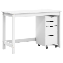 VidaXL Zestaw biurka i szafki na kółkach MOSS 2 pcs Biały
