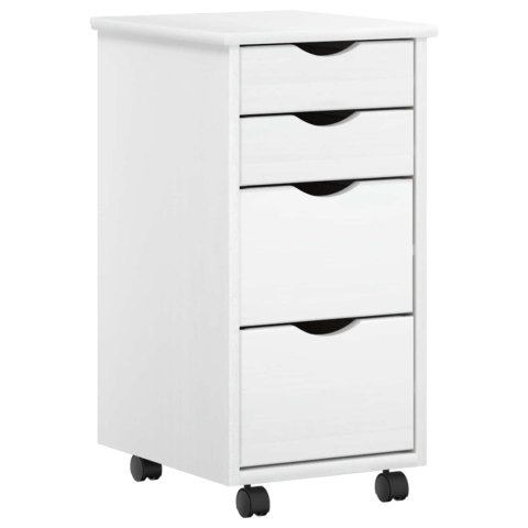 VidaXL Zestaw biurka i szafki na kółkach MOSS 2 pcs Biały