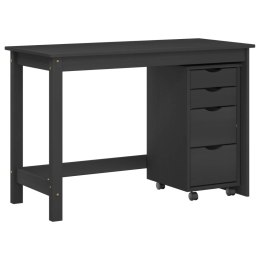 VidaXL Zestaw biurka i szafki na kółkach MOSS 2 pcs Czarny