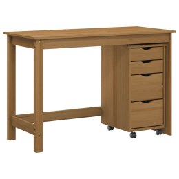 VidaXL Zestaw biurka i szafki na kółkach MOSS 2 pcs Miodowy Brąz
