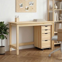 VidaXL Zestaw biurka i szafki na kółkach MOSS 2 pcs brązowy
