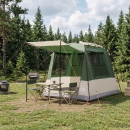 VidaXL Namiot Imprezowy zielony 4-osobowy Polyester 185T z powłoką PU