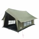 VidaXL Namiot domek Zielony wojskowy 340 x 246 x 210 cm Polibawełna