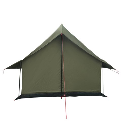 VidaXL Namiot domek Zielony wojskowy 340 x 246 x 210 cm Polibawełna