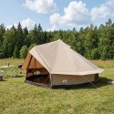 NAMIOT RODZINNY 10-OSOBOWY 500X500CM KREMOWY IDEALNY NA CAMPING I WYCIECZKI