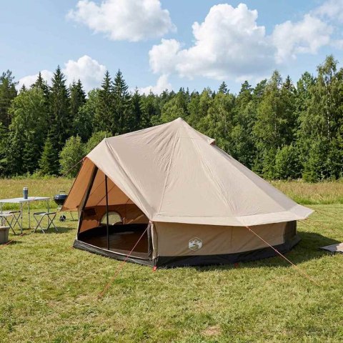NAMIOT RODZINNY 10-OSOBOWY 500X500CM KREMOWY IDEALNY NA CAMPING I WYCIECZKI
