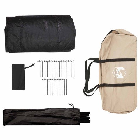 NAMIOT RODZINNY 10-OSOBOWY 500X500CM KREMOWY IDEALNY NA CAMPING I WYCIECZKI