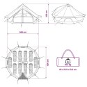 NAMIOT RODZINNY 10-OSOBOWY 500X500CM KREMOWY IDEALNY NA CAMPING I WYCIECZKI