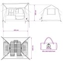 VidaXL Namiot tunelowy zielony 275 x 240 x 200 cm